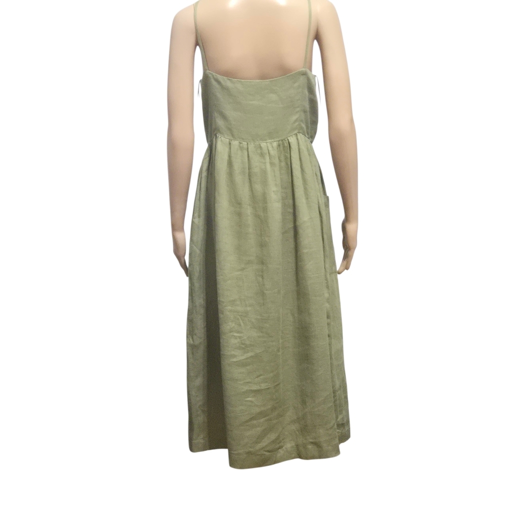 Mango Linen Button Down Midi Dress Size US 6 - Picture 3 of 8